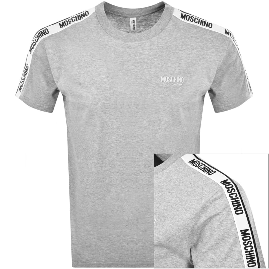 Moschino Logo T Shirt Grey | Mainline Menswear